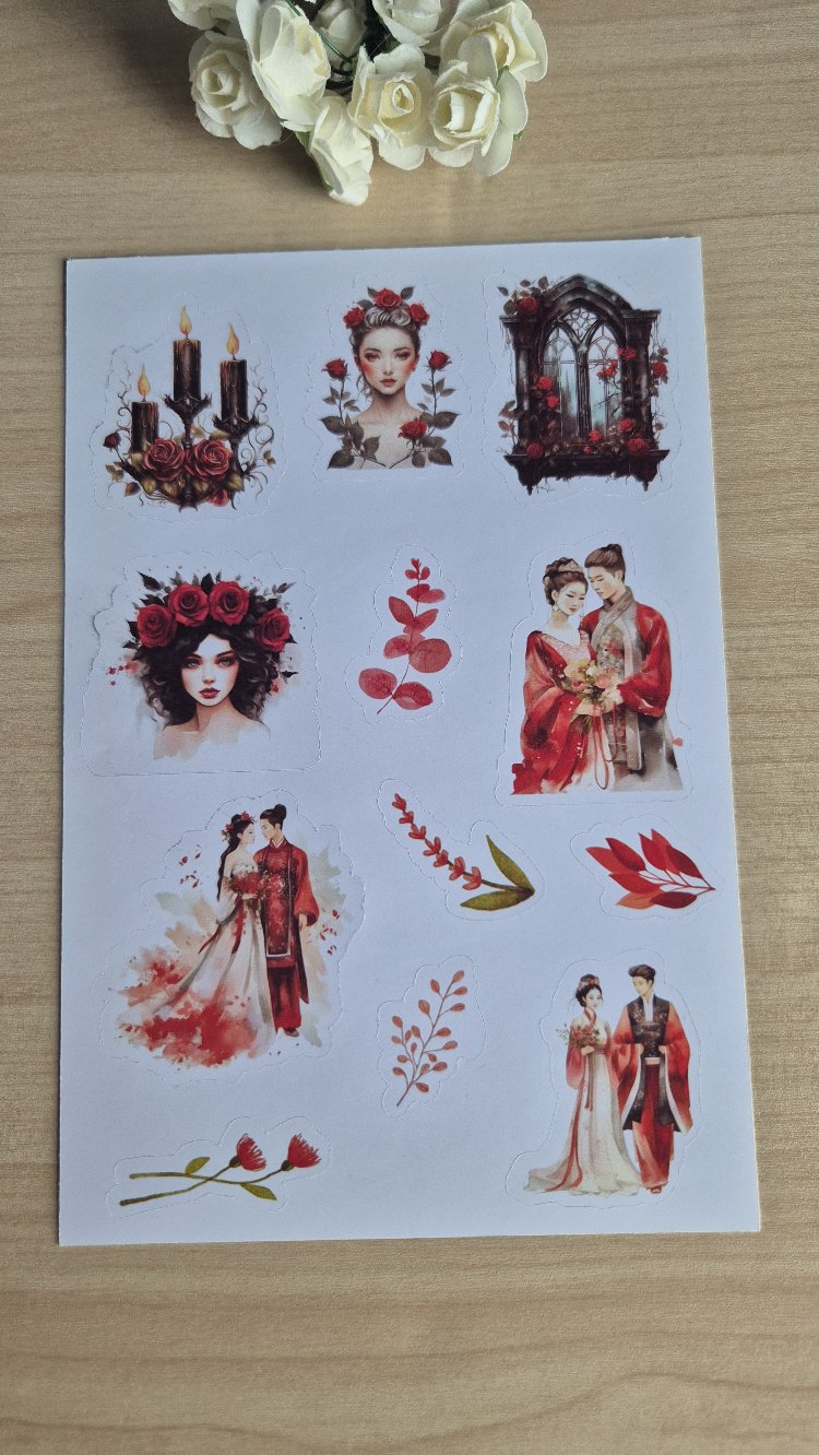 Kırmızı Sticker Sayfası