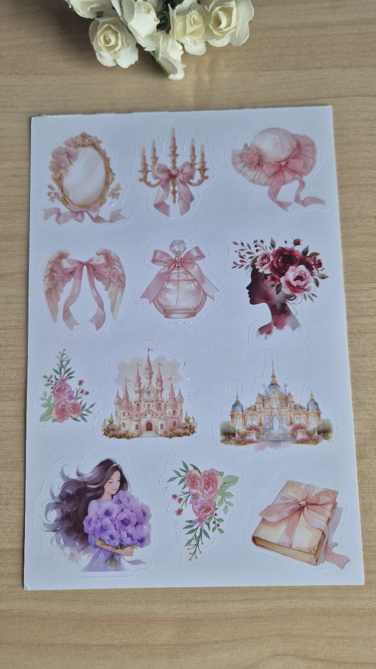 Pembe Sticker Sayfası