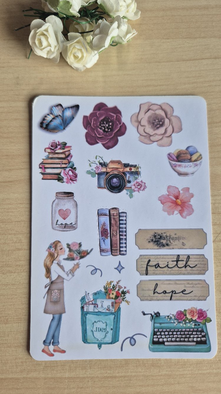 Vintage Sticker Sayfası