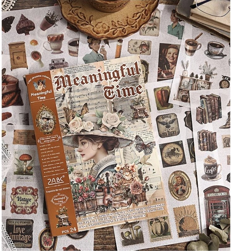 Meaningful Time Sticker Kitabı(Vintage)