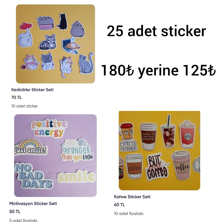 BuJo Ankara Tekli Sticker Seti 