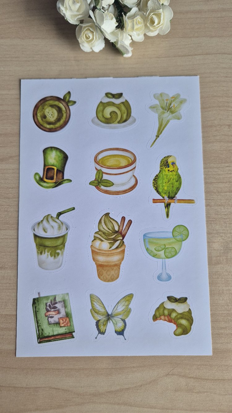 Yeşil Sticker Sayfası
