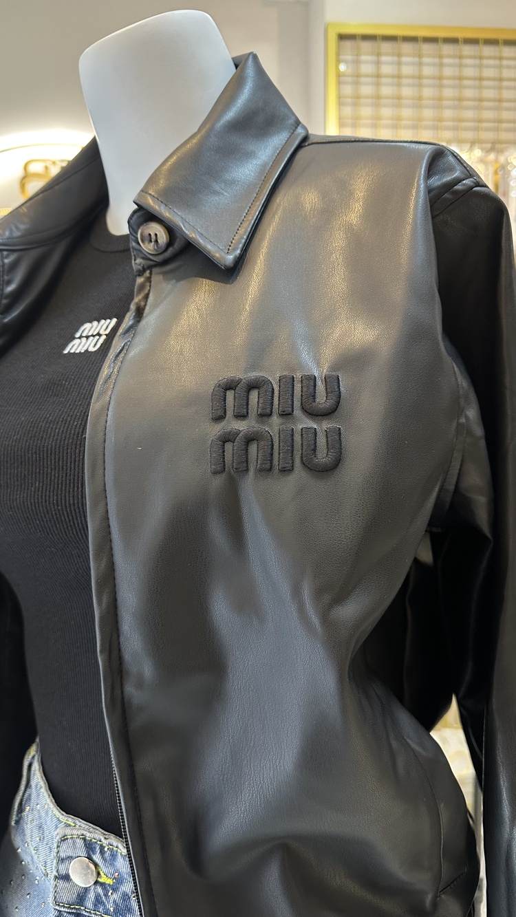 MİU MİU DERİ CEKET