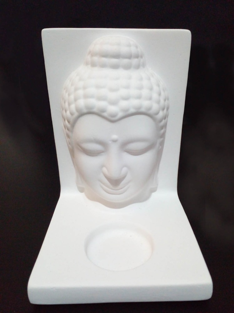 Beyaz Buda Tealight Mumluk (Orta Boy)