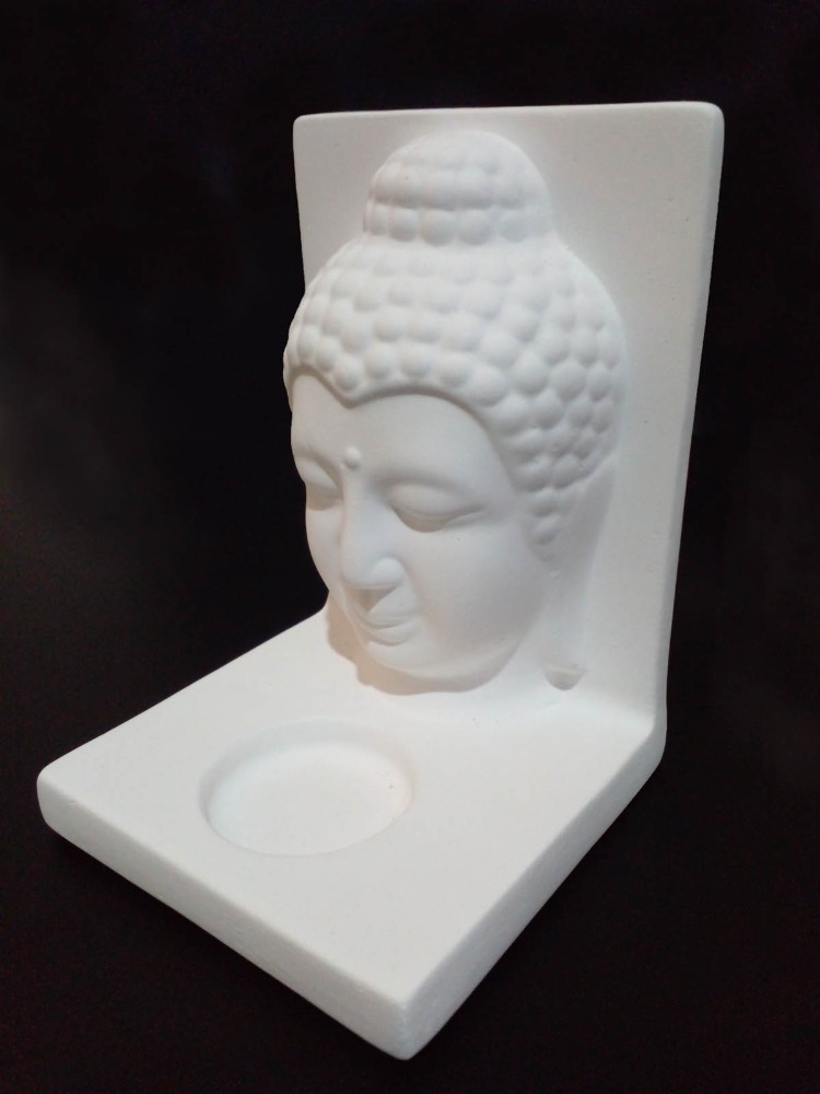 Beyaz Buda Tealight Mumluk (Orta Boy)