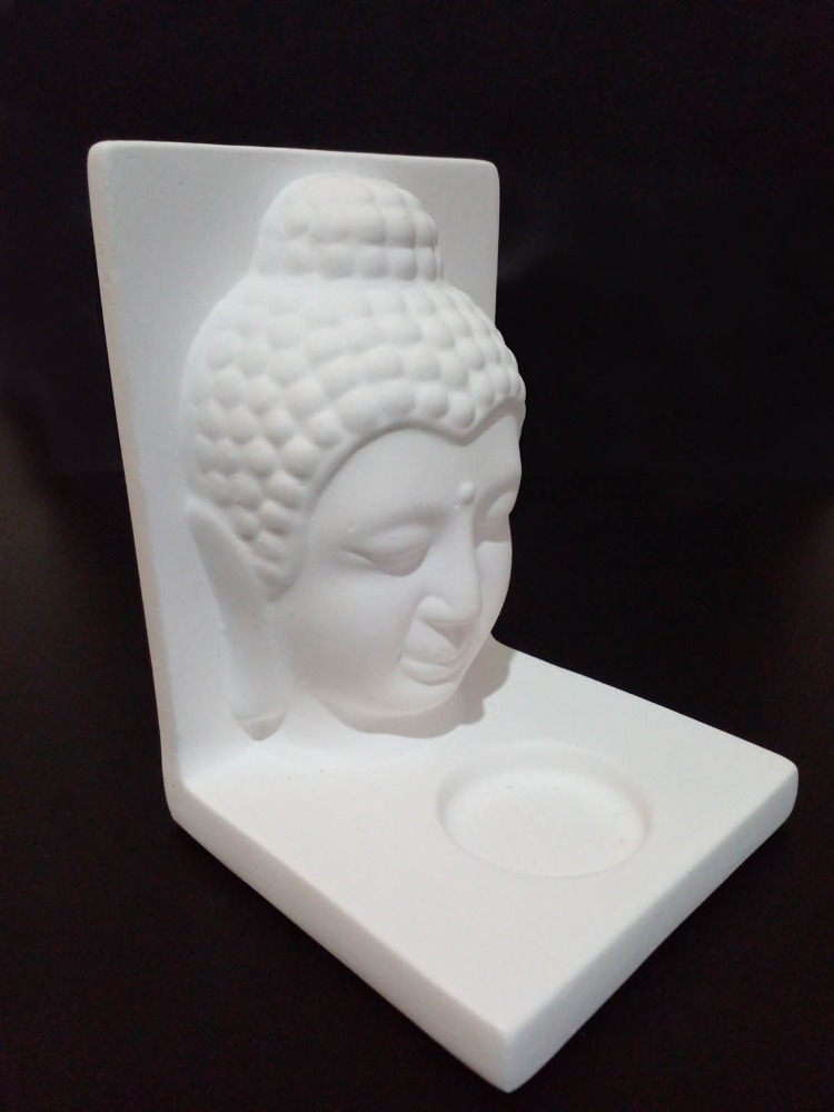 Beyaz Buda Tealight Mumluk (Orta Boy)