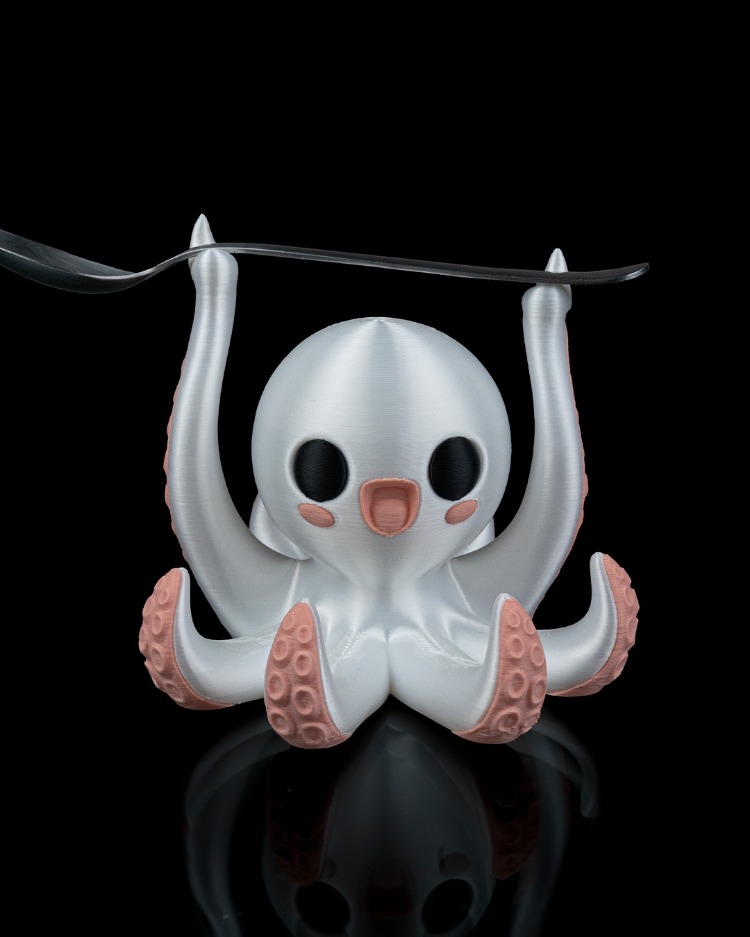 Ahtapot Figürlü Kaşık Tutucu | 3D Dekoratif Mutfak Aksesuarı
