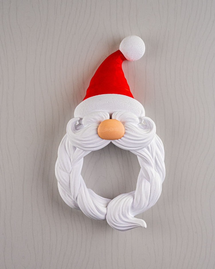 3D Noel Baba Kapı Çelengi — “Hoş Geldin” (Budisha)