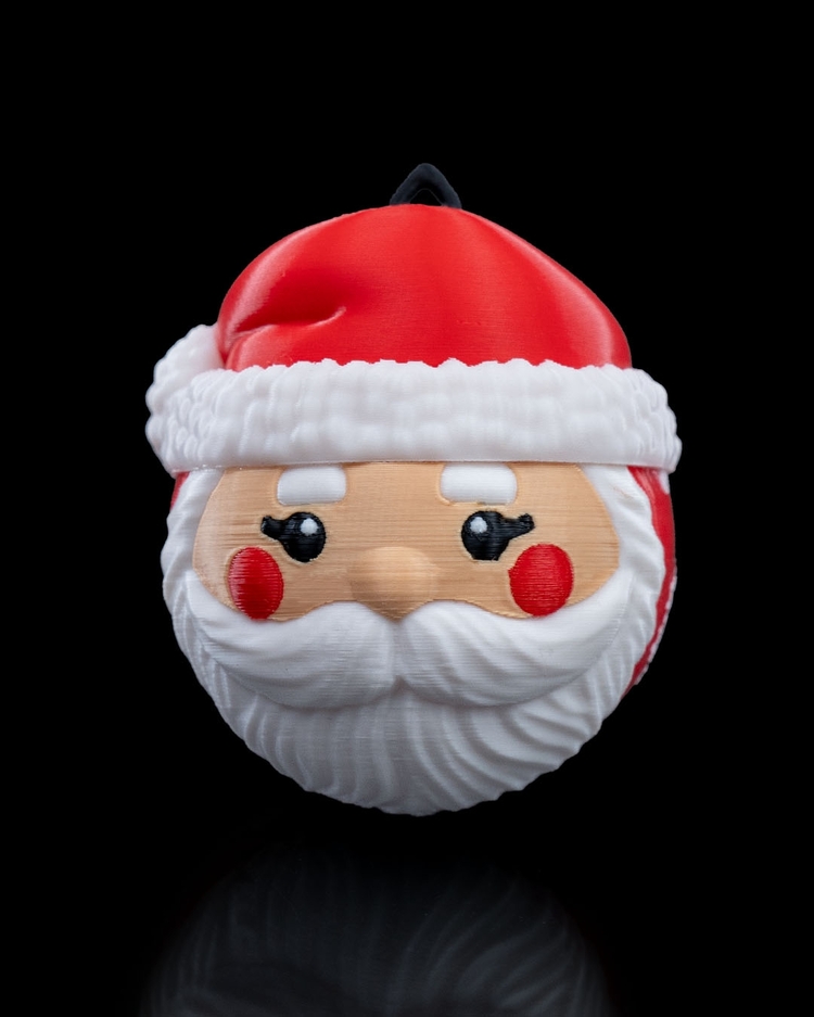 3D Baskı Noel Baba Yılbaşı Süsü | El Yapımı Yeni Yıl Ağacı Süsü | BUDISHA Design
