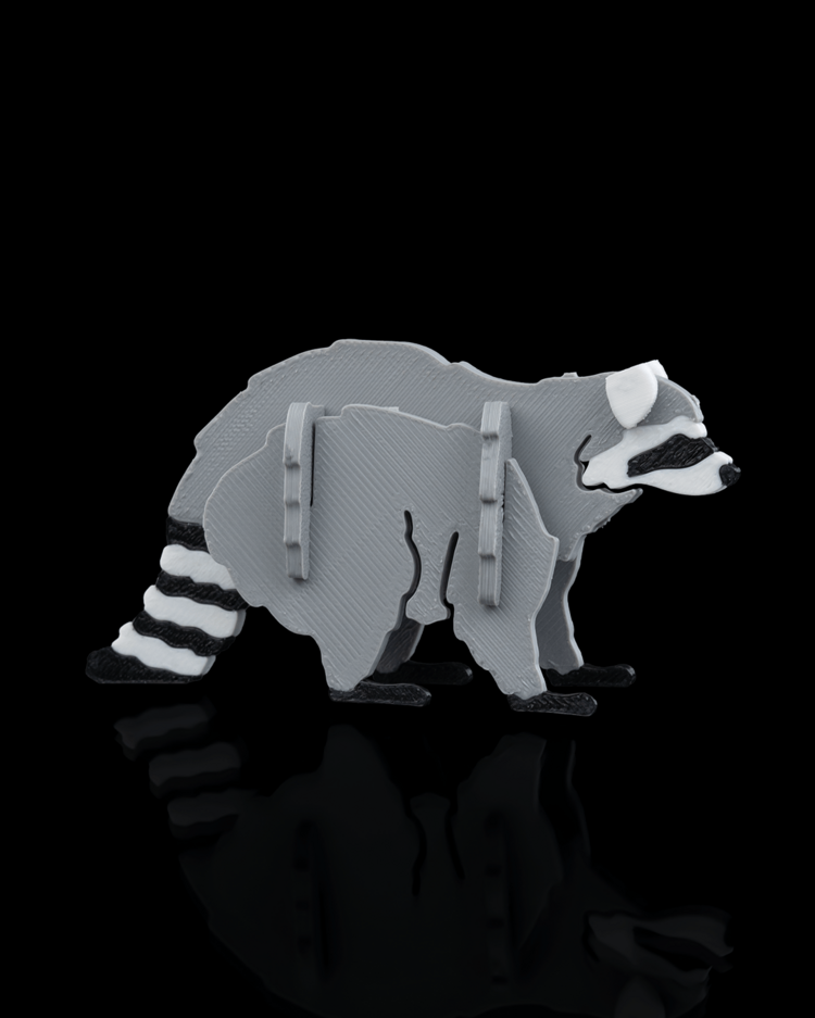 Rakun 3D Maket | Dekoratif Koleksiyon Figürü