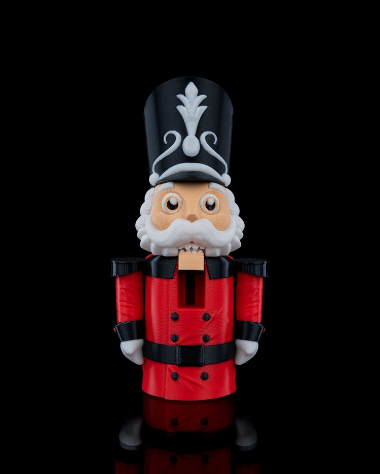 3D Baskı Fındıkkıran (Nutcracker) Yılbaşı Süsü | El Yapımı Klasik Figür