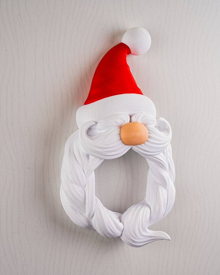 3D Noel Baba Kapı Çelengi — “Hoş Geldin” (Budisha)