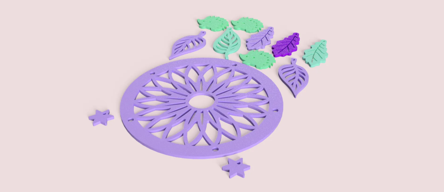 3D Baskı Renkli Rüya Kapanı – Kendin Yap Montaj Seti (İP DAHİL DEĞİLDİR)