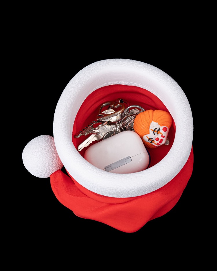 3D Noel Şapkası Kase – Şekerlik / Mini Organizer (Budisha)
