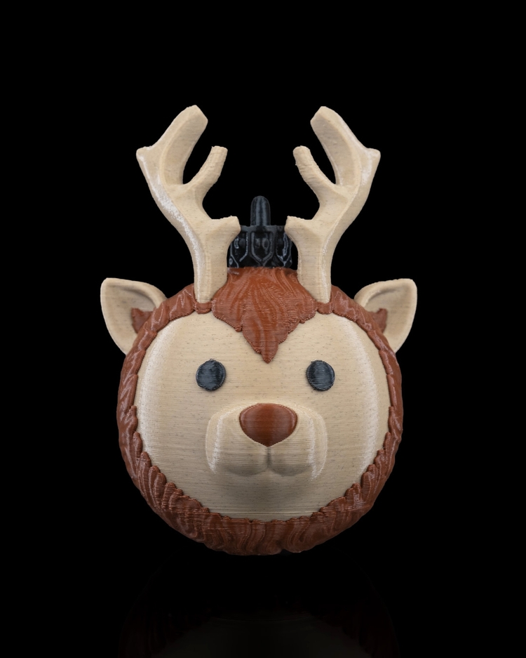 3D Baskı Geyik Yılbaşı Süsü | El Yapımı Yeni Yıl Ağacı Süsü | BUDISHA Design