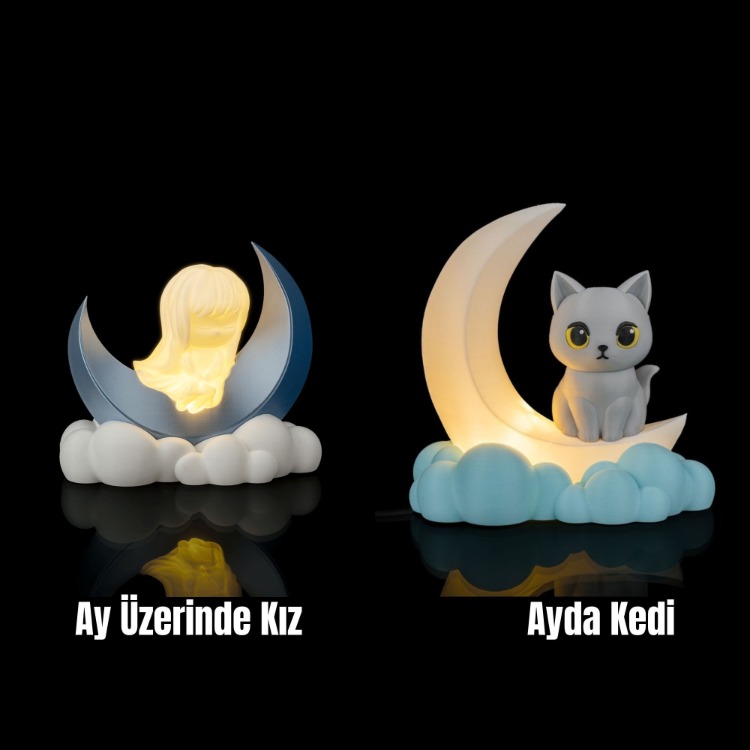 Ay Serisi Gece Lambası | 2 Farklı Model