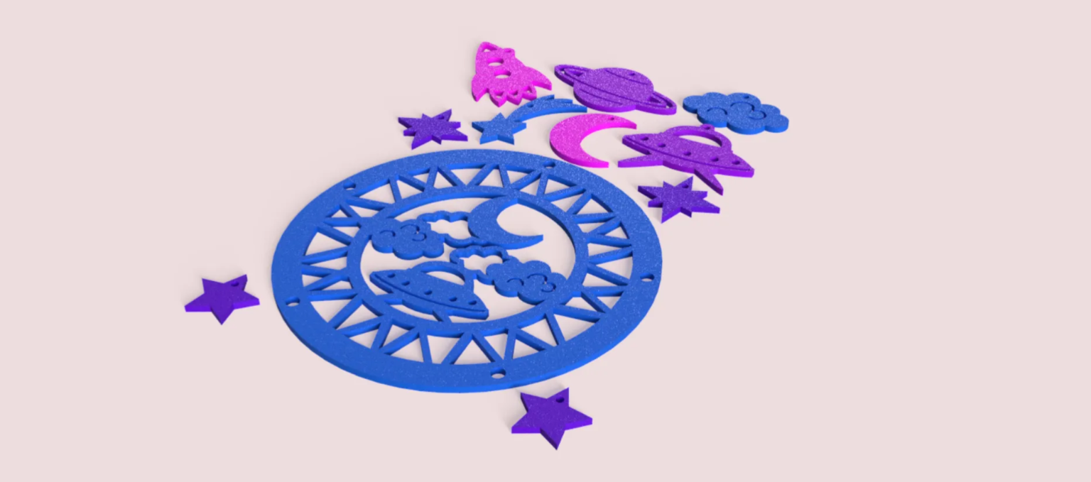 3D Baskı Renkli Rüya Kapanı – Kendin Yap Montaj Seti (İP DAHİL DEĞİLDİR)