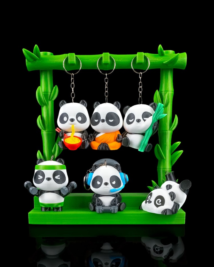 Panda Anahtarlık Stand Seti | Toplu Alıma Uygun | Opsiyonlu Ek Paketler