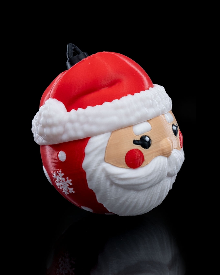 3D Baskı Noel Baba Yılbaşı Süsü | El Yapımı Yeni Yıl Ağacı Süsü | BUDISHA Design