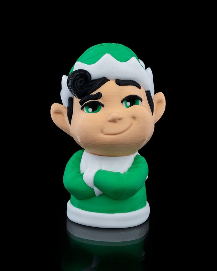 3D Baskı Noel Elf Yılbaşı Süsü ♂️ | El Yapımı Yeşil Figür