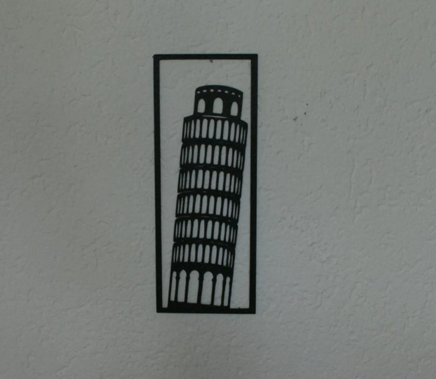 Pisa Kulesi Siluet Duvar Dekoru