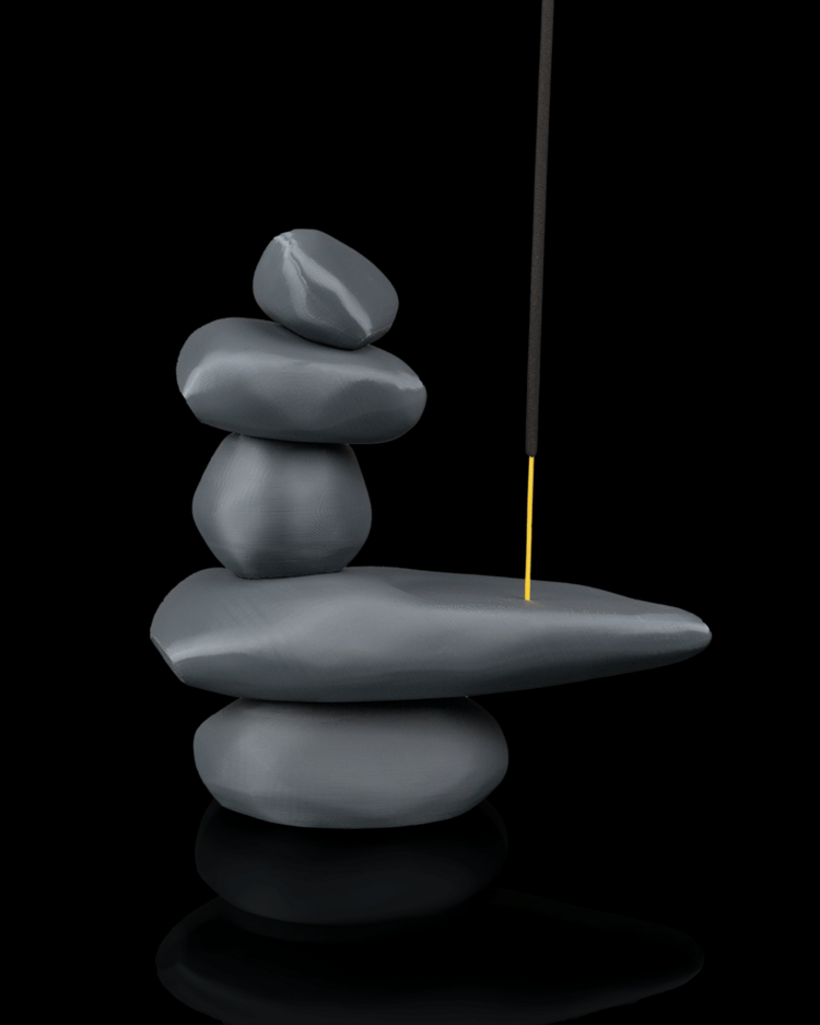 Zen Taşları Tasarımlı Tütsülük | Minimal Dekoratif Çubuk Tütsü Tutucu