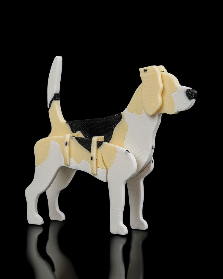 Beagle Köpeği 3D Maket | Sevimli Koleksiyon Figürü