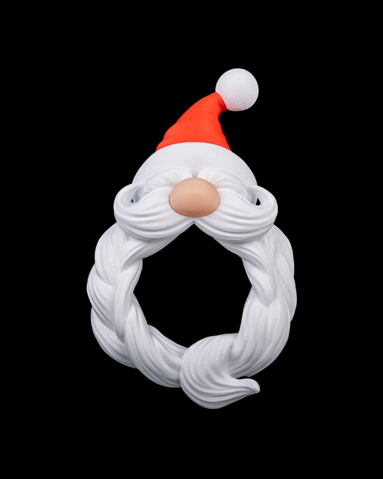 3D Noel Baba Kapı Çelengi — “Hoş Geldin” (Budisha)