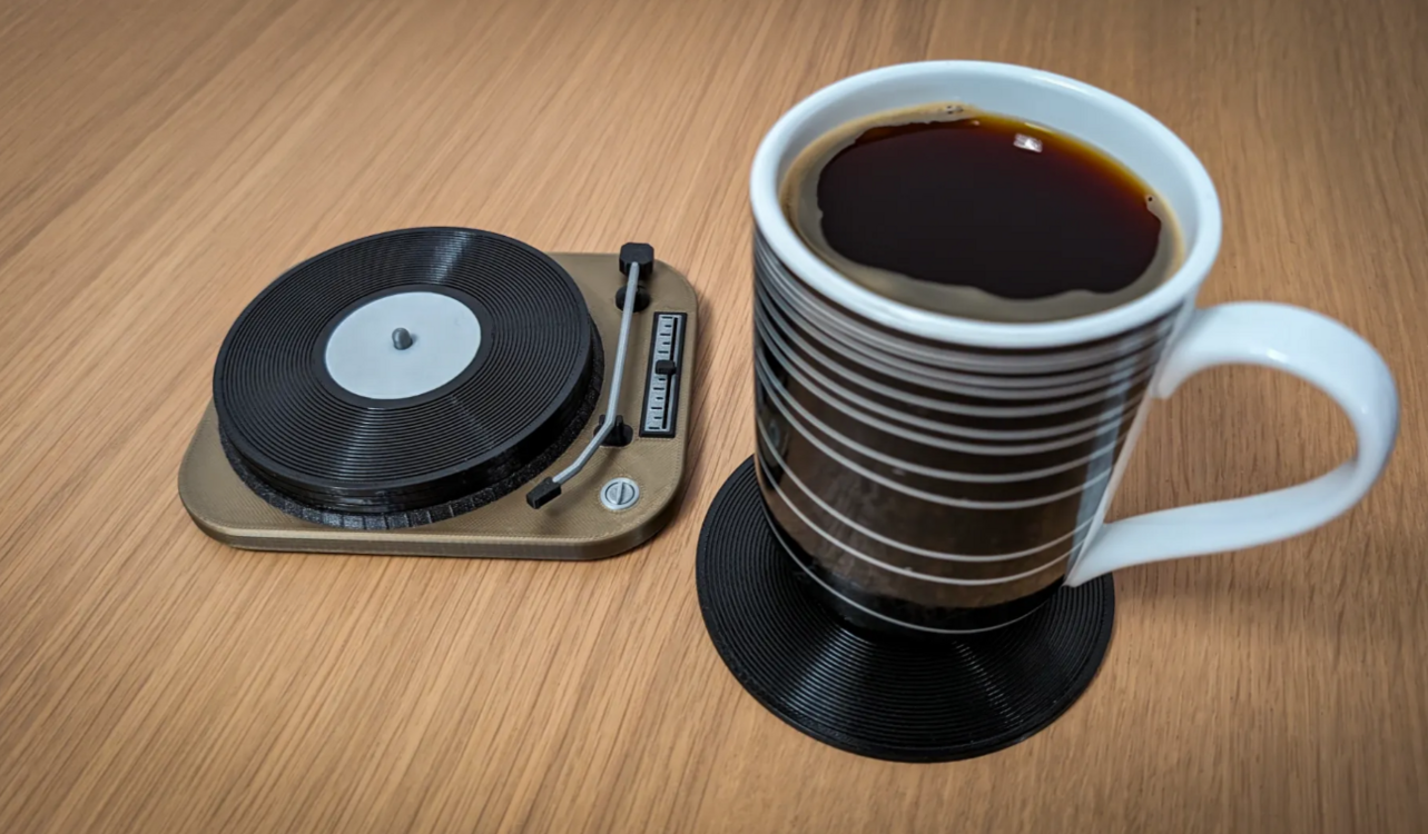 Pikap Tasarımlı Bardak Altlığı Seti | 3D Baskı Retro Kupa Standı