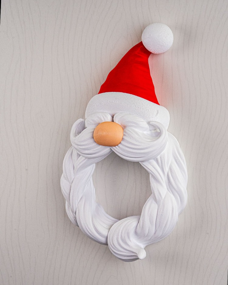 3D Noel Baba Kapı Çelengi — “Hoş Geldin” (Budisha)