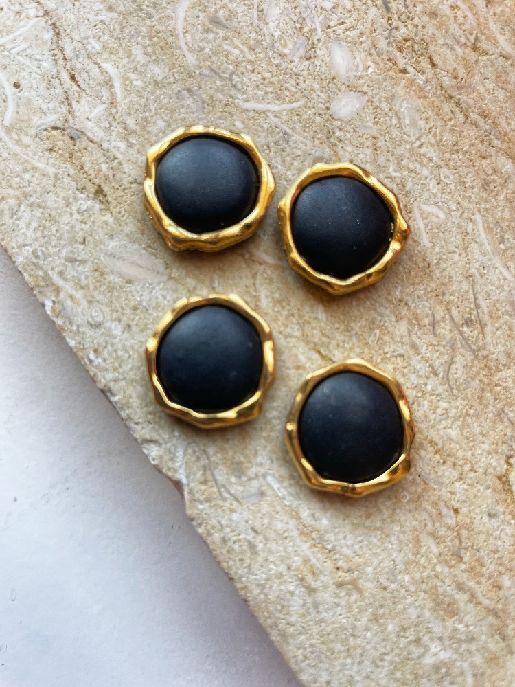Button 'küpe (SİYAH)