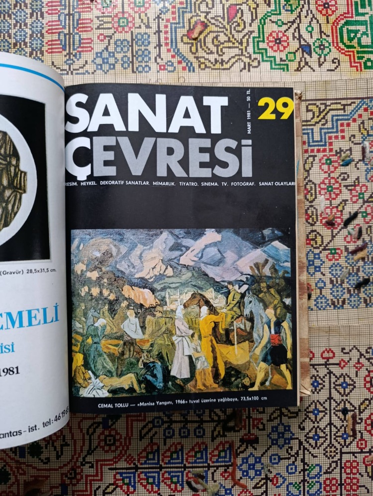 SANAT ÇEVRESİ / 1981 yılının 12 sayısı birlikte, ciltli