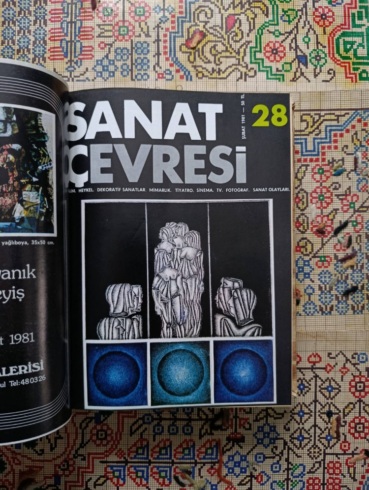 SANAT ÇEVRESİ / 1981 yılının 12 sayısı birlikte, ciltli