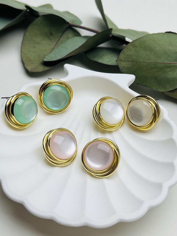 Opal taşlı ithal seri küpe *