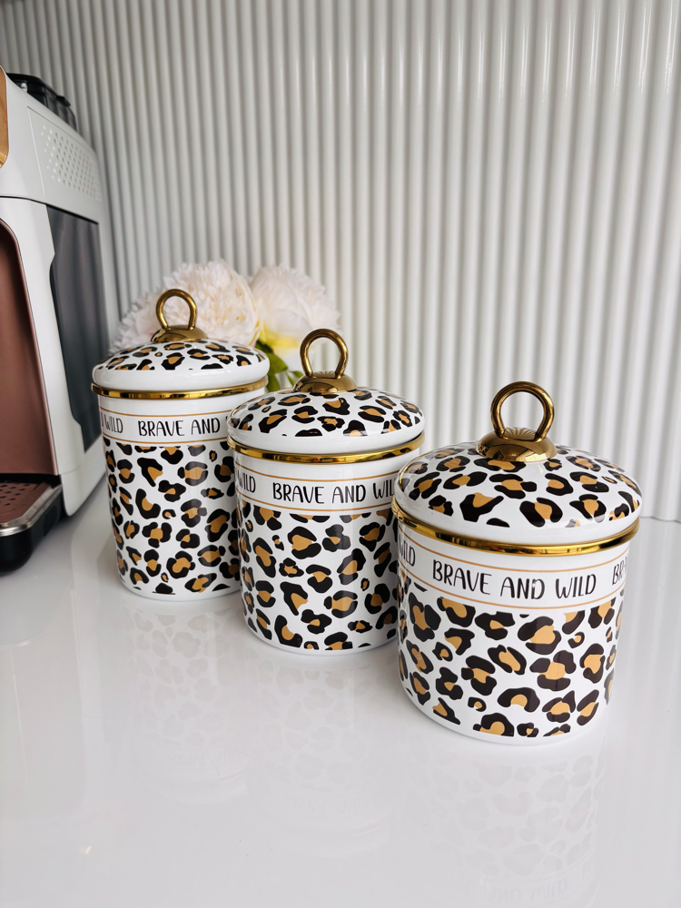 3lü leopar kavanoz