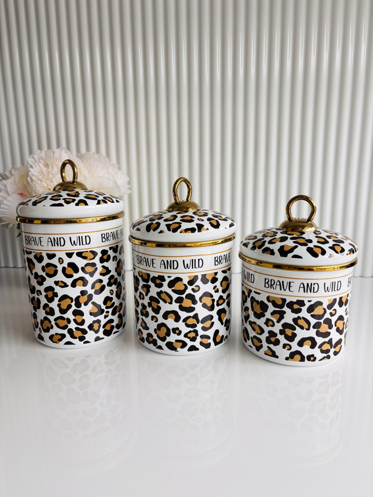 3lü leopar kavanoz