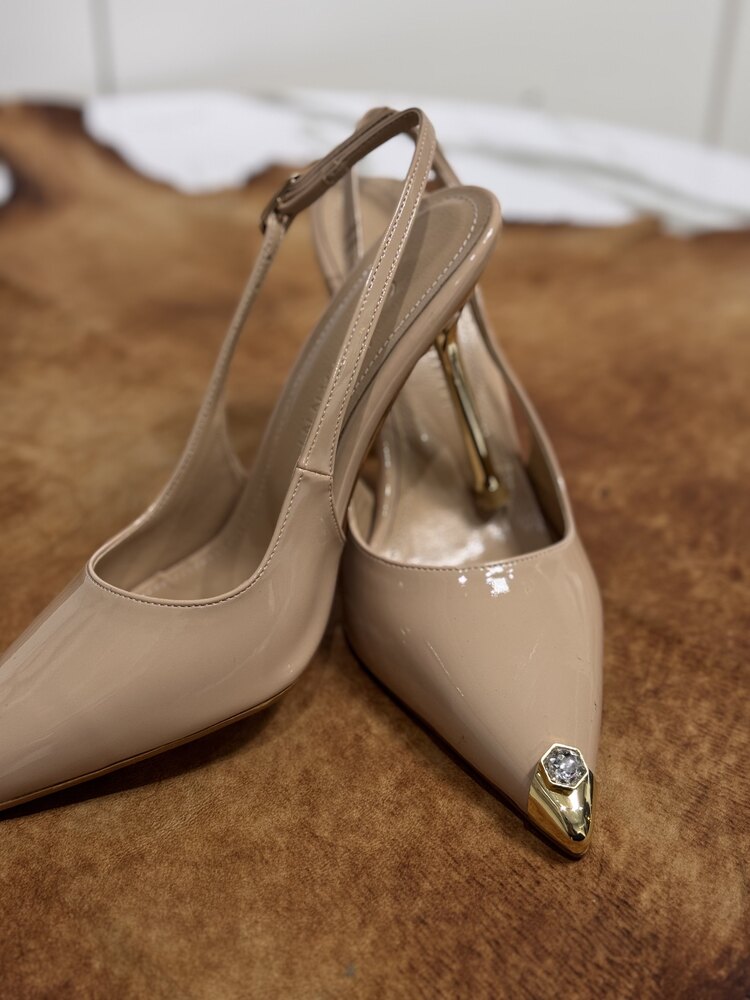 Parlak taşlı Stiletto