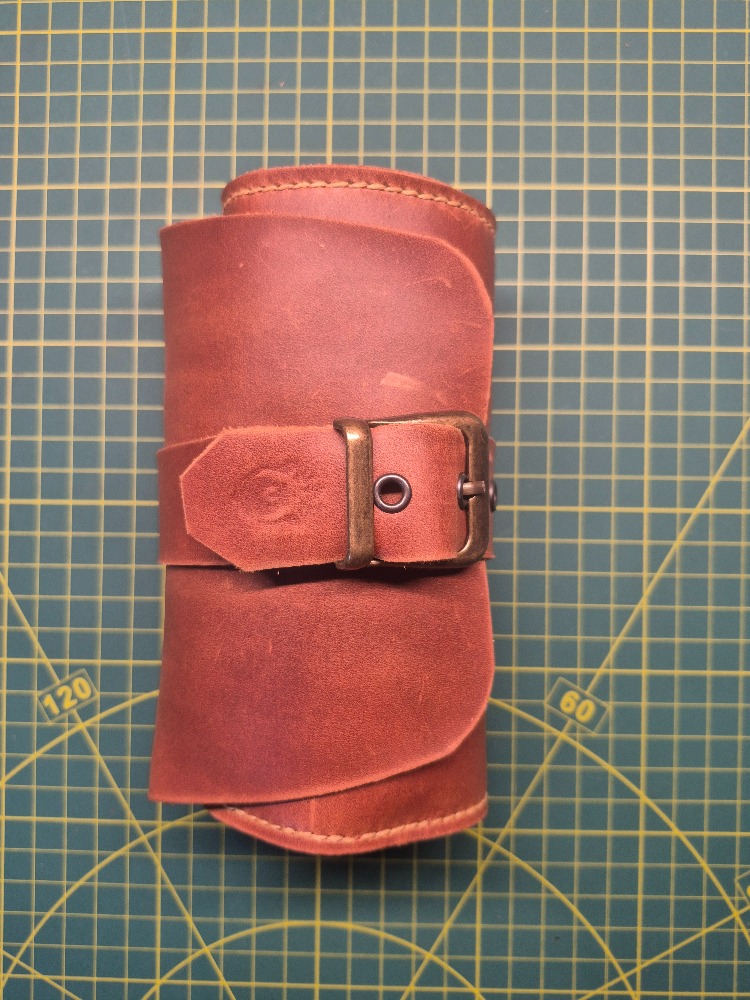 Deri EDC Alet Rulosu – Deri & Süet – 5 Cepli Çakı/Multitool