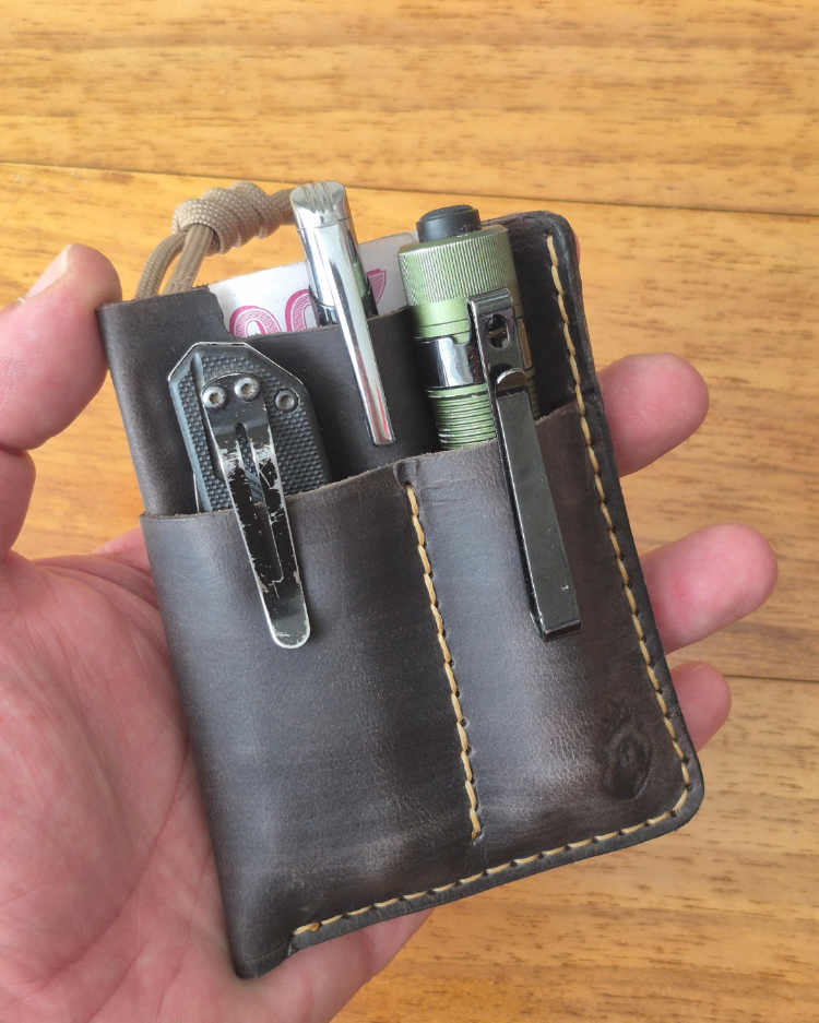 El Yapımı Deri EDC Cep Düzenleyici – Kompakt Organizer