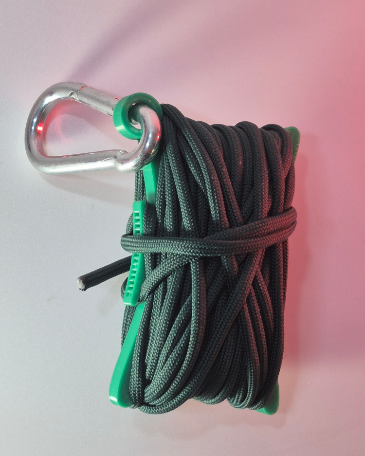 Yeşil Paracord 550 10mt Tekrar Kullanılabilir Makaralı