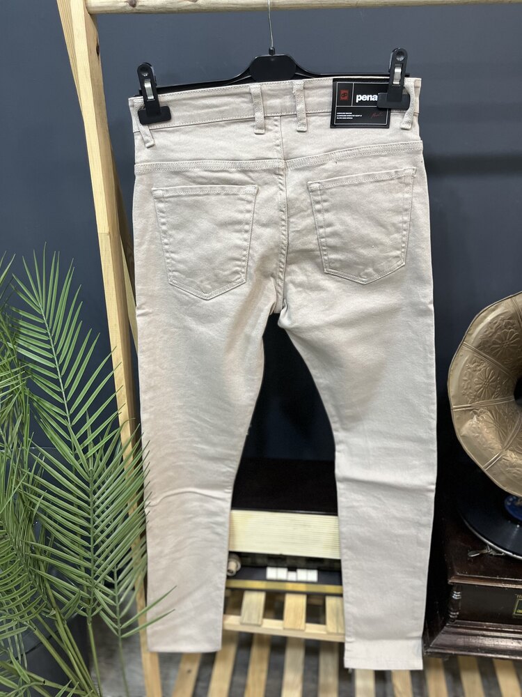 Taş Rengi Slim Kot 