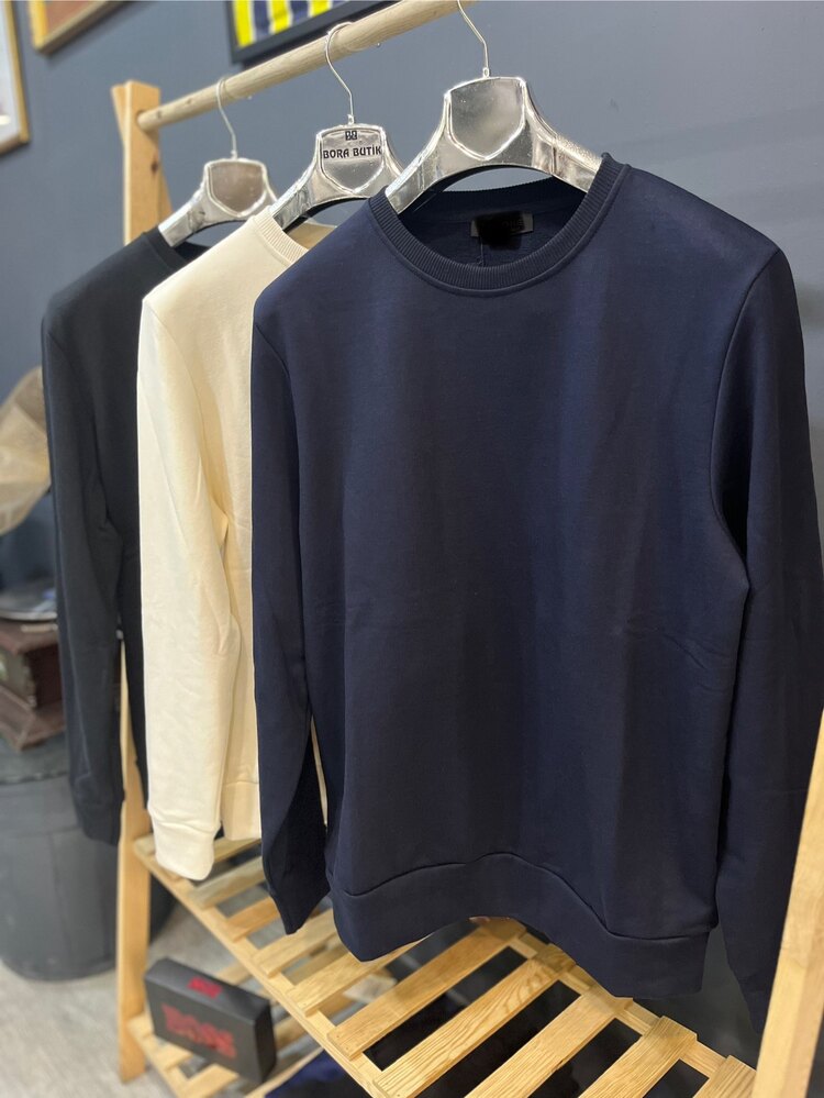 Lacivert Basic Sweatshirt