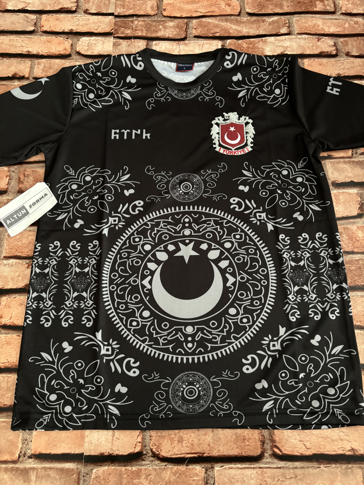 Türkiye Bozkurt Siyah Forma Nakışlı(Özel Tasarım)