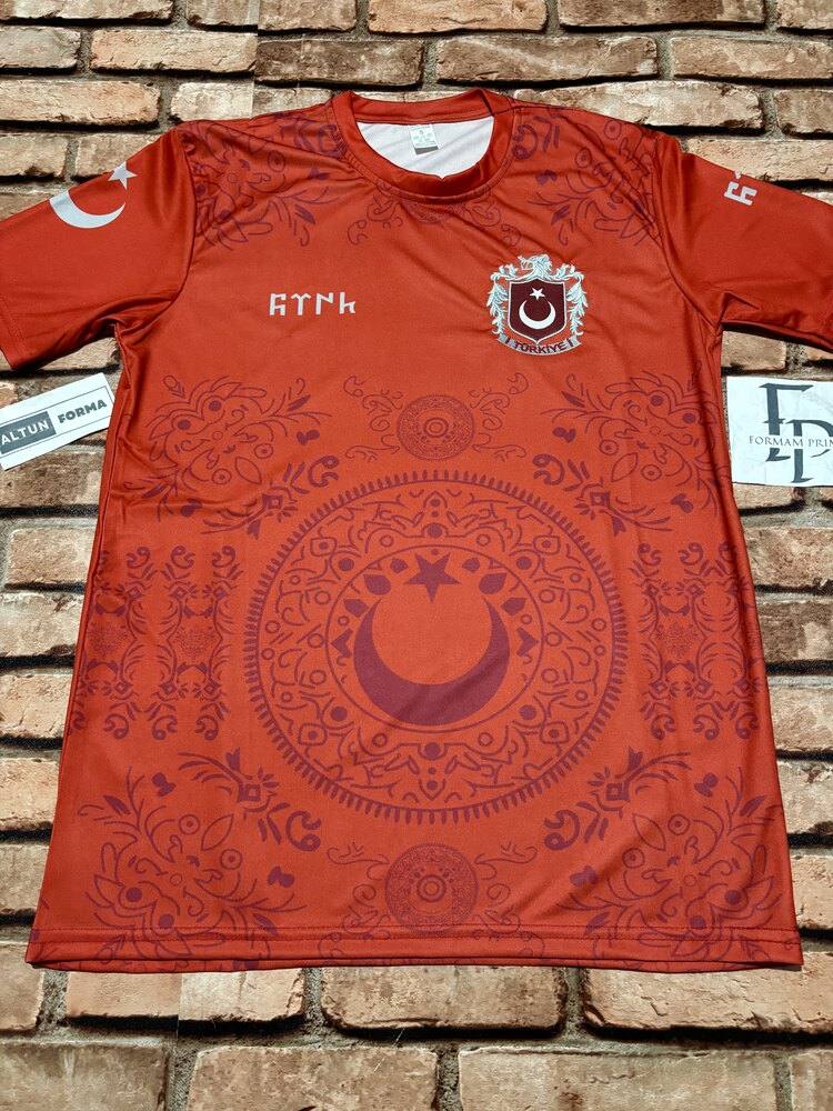 Türkiye Bozkurt Forma Kırmızı Nakışlı