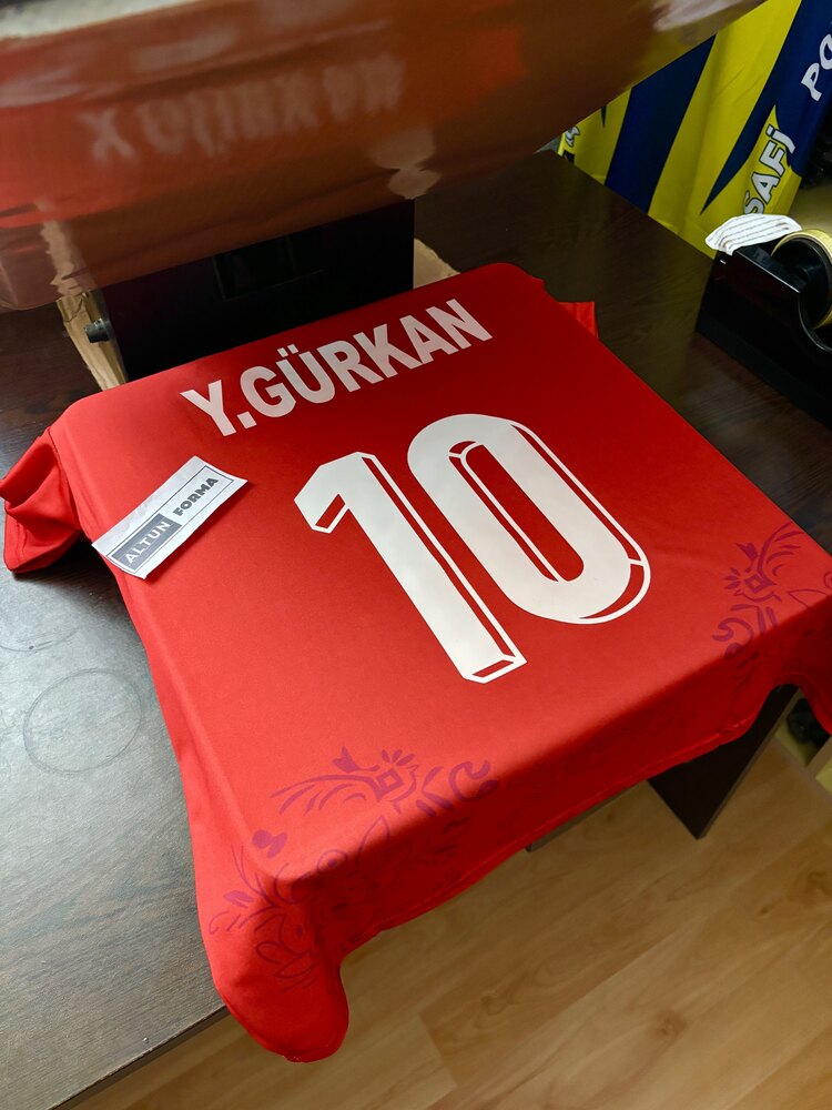 Türkiye Bozkurt Forma Kırmızı Nakışlı