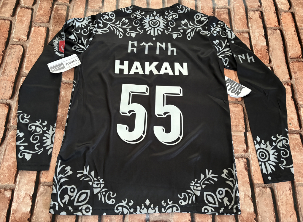Bozkurt Forma Siyah Renk Uzun Kol Nakışlı