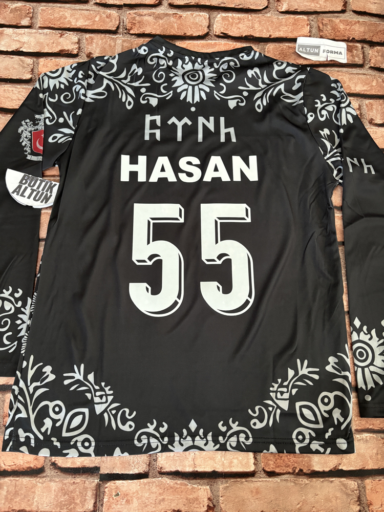 Bozkurt Forma Siyah Renk Uzun Kol Nakışlı
