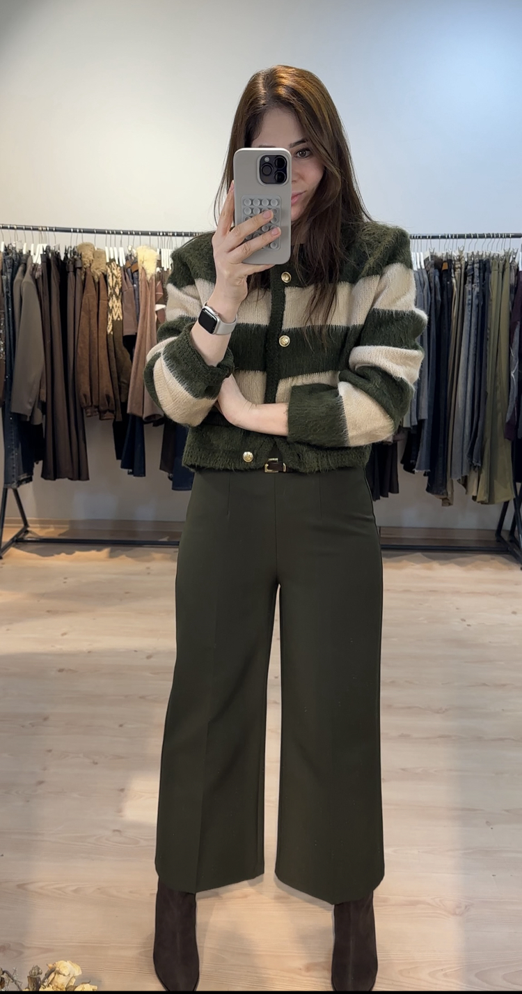 Haki fit pantolon