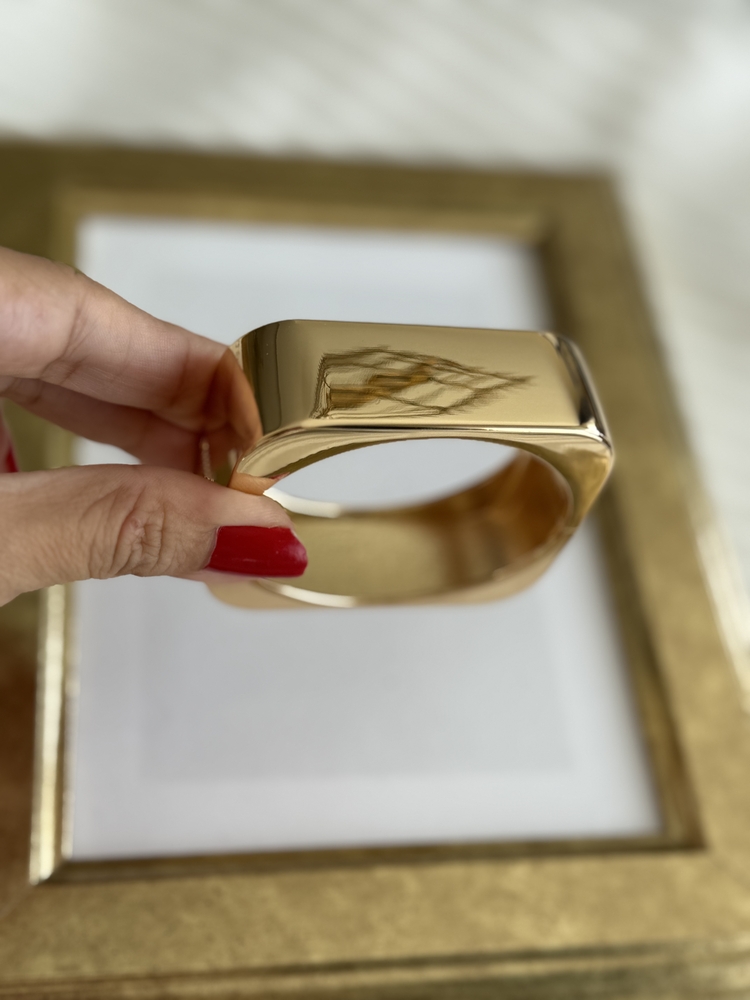 Kare gold kelepçe bileklik