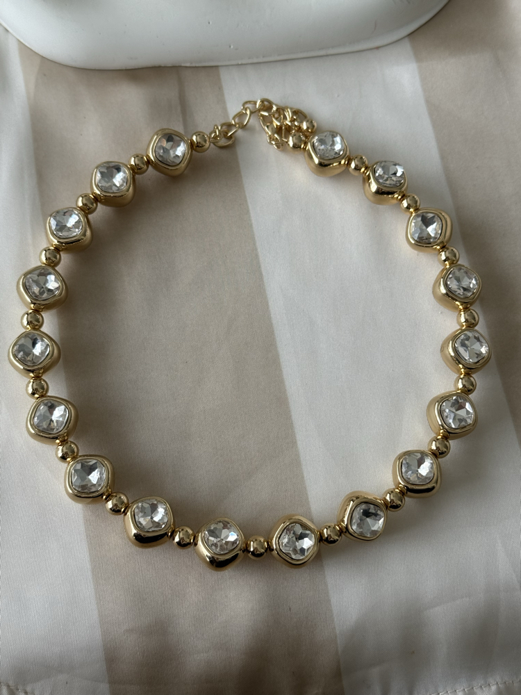Işıl ışıl choker gold kolye